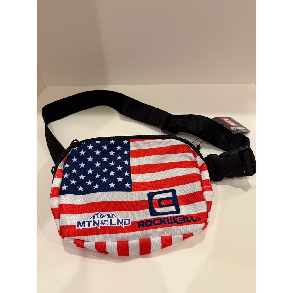 Rockwell USA Flag Fanny Pack Waist Bag Belt Bag‎ Patriotic